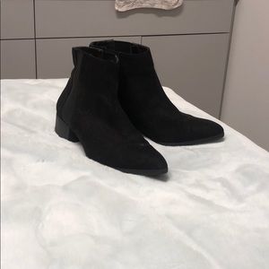 H&M black suede ankle boots